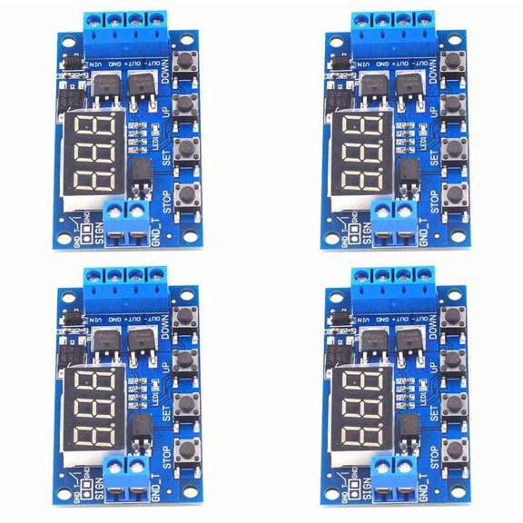 4X DC 12V 24V LED Light Digital Time Delay Timing Delay Relay Switch Circuit Dual Mos Tube Control Board Module