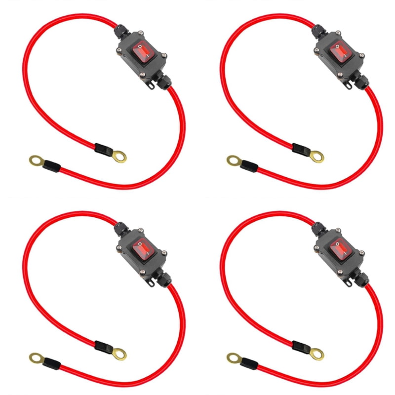 4X DC12V Inline Wire Switch DC12-24V DPST Dual Side Wiring Switch 25A ...