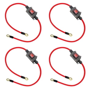 4X DC12V Inline Wire Switch DC12-24V DPST Dual Side Wiring Switch 25A IP65 with On/Off Quick Connect/Disconnect Switch
