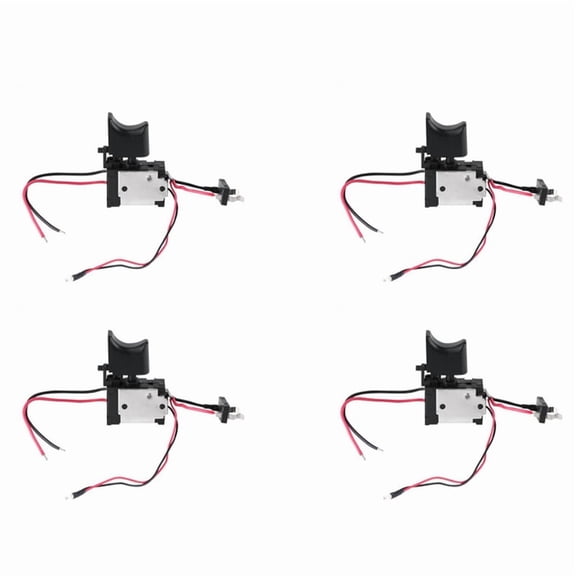 4X DC7.2-24V Electric Drill Switch Cordless Drill Speed Control Button Trigger Light Power Tool Parts for