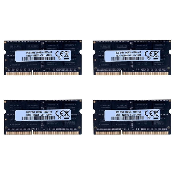 4X DDR3 8GB Laptop Ram Memory 1600Mhz PC3-12800 1.35V 204 Pins SODIMM Support Dual Channel for Laptop Memory