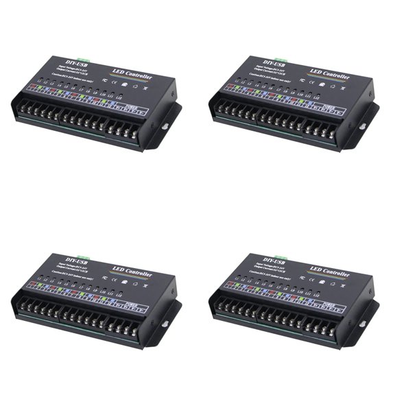 4X DIY Autonomous Programming Controller 12Way Programmable USB DIY LED RGB Controller for 3528 5050 Strip Module