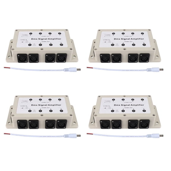4X Dc12-24V 8 Channel Output Dmx512 Led Controller Signal Amplifier Splitter Distributor for Home Equipments