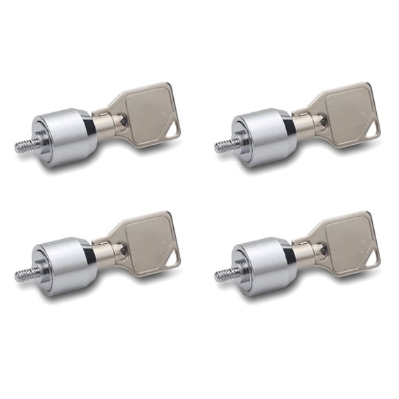 Desk Computer Lock 4-Pack with Keys, Metal Case Locks for and Internet Cafe Anti-Theft