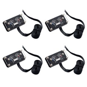 4X Desktop Computer Switch External Power Switch Power Button+Restart Button PC Case Power Supply Button,4 x Power Switch,black