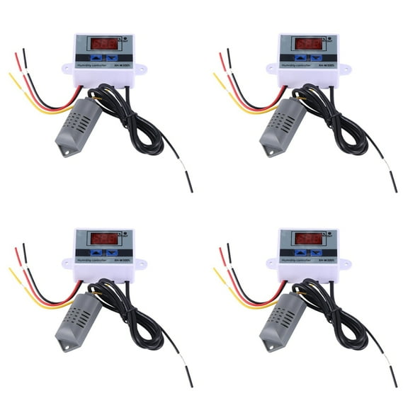 4X Digital Humidity Controller Hygrometer Humidity Control Switch 0-99%Rh Hygrostat with Humidity Sensor AC220V