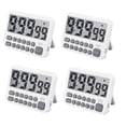 thumbnail image 1 of 4X Digital Kitchen Timer, Large Display Cooking Timer Cycle Count Up/Down Timer with Digits Directly Input, Loud Alarm, 1 of 7