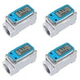 thumbnail image 1 of 4X Digital Turbine Water Flow Meter Digital LCD Display with NPT Counter and FNPT Thread Gas Oil Fuel Flowmeter (1 Inch), 1 of 7