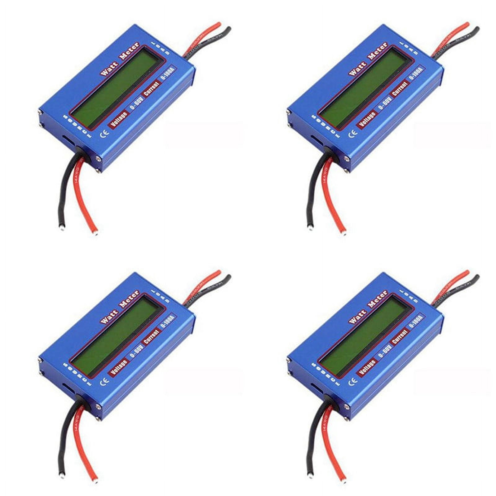 4X Digital Wattmeter Watt Meter Power Meter DC 60V 100A Balance Voltage Battery Checker
