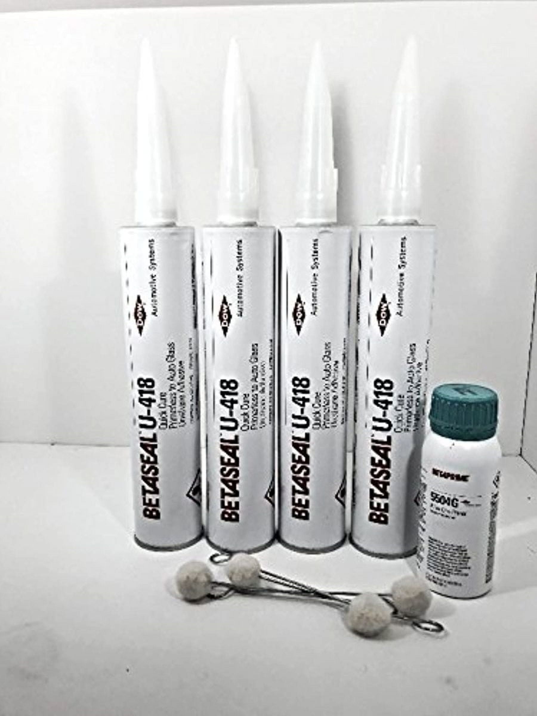4X Dow Betaseal U418 Auto Glass Urethane/Sealant/Adhesive & 5504G