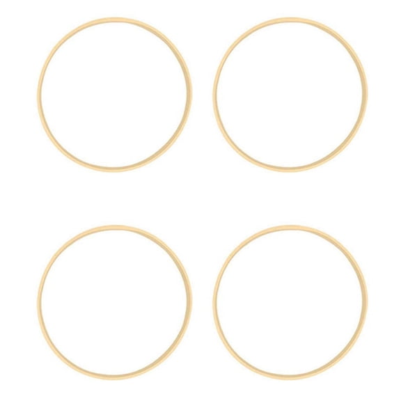 4X Dream Bamboo Rings,Wooden Circle Round Catcher DIY Hoop 15cm