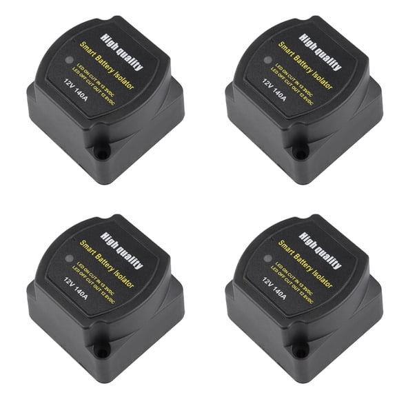 4X Dual Battery Smart Isolator 12V 140A Voltage Sensitive Split Charge Relay VSR Car Accessories Relay VSR for Campers