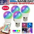 thumbnail image 1 of 4X E26 Rgb Led Bulbs Magic Color Changing Lighting Decor Light Ir Remote Control, 1 of 6