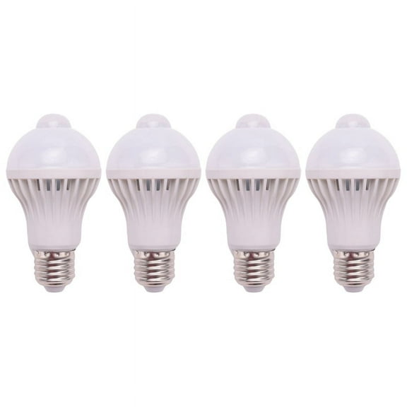 4X E27 Led Bulb Light Motion Sensor Light LED PIR Motion Sensor Lamp Globe Bulb Light Lamp, 5W