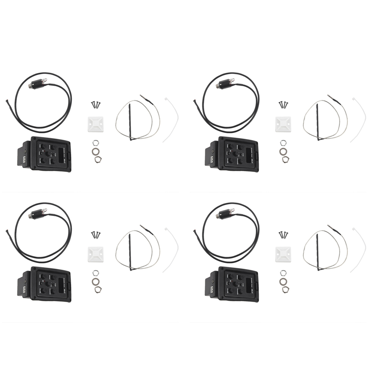 4X EQ-4T 4 Band Pickup EQ Preamp with Tuner for Acoustic Guitar with LCD Tuner and Volume Control