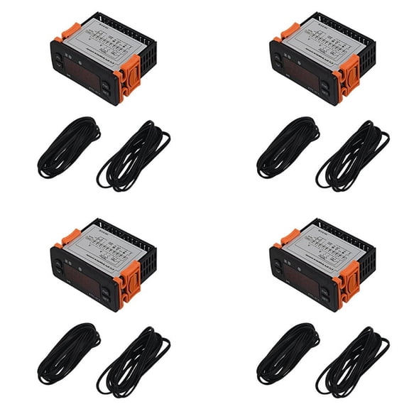 4X ETC-974 Mini Temperature Controller Refrigerator Thermostat Regulator Thermoregulator Thermocouple Dual Sensor