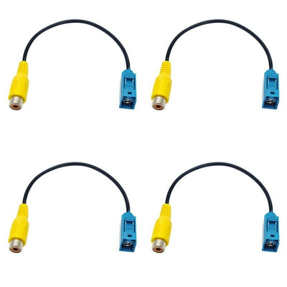 4X Fakra Reversing AV-IN Camera Video Connection Cable Parking Adapter - Fakra to Video Cable Adapter