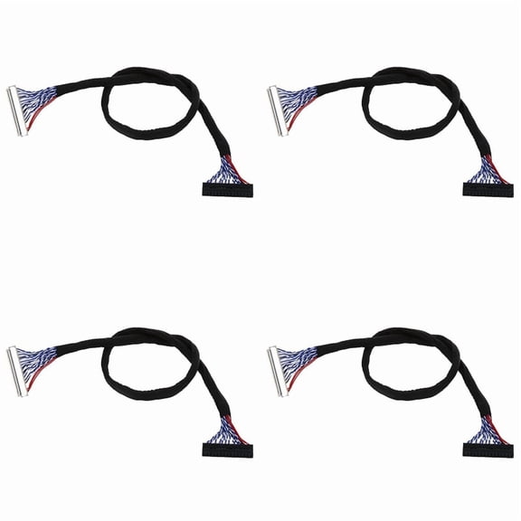 4X Fix 30P S8 30-Pin to 30-Pin 2-Channel 8-Bit LVDS Cable for LCD Panel Display,4 x LCD LVDS cable