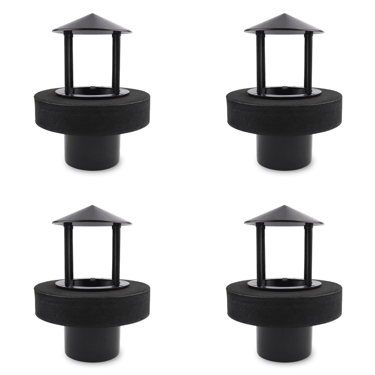 4X Floating Mist Dispenser Ultrasonic Humidifier Generators Nebulizer Water Fountain Maker (Black)