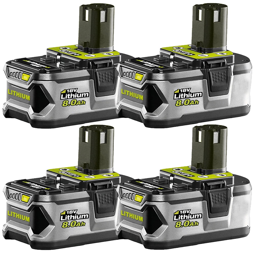 4X For RYOBI P108 18V 8.0Ah 18 Volt One+ Plus High Capacity Lithium-ion Battery