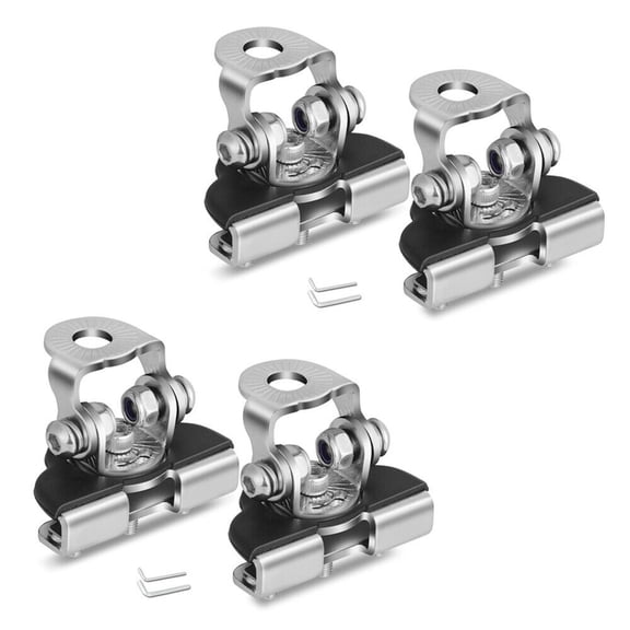4X Front Bonnet Hood Mount Bracket Clamp For LED Work Light Bar Pods A-Pillar US