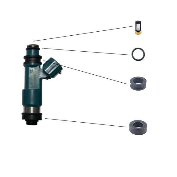 4X Fuel Injector Repair Kit 16611-AA720 297500-0580 Compatible With Subaru Legacy WRX Forester Suitable for Mitsubishi Eclipse 2006-2021