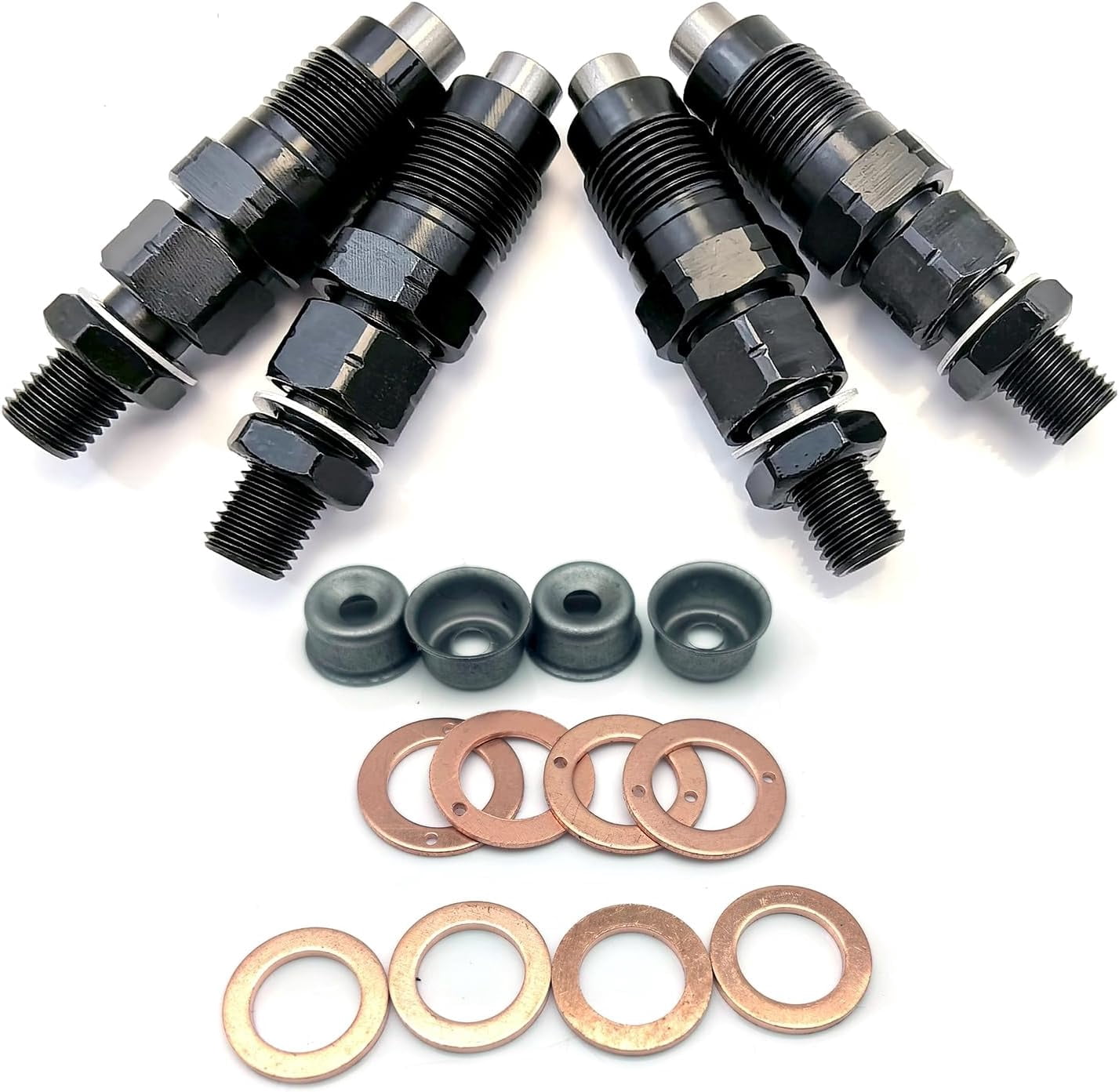 4X Fuel Injector + Seal Kit With Heat Shield MD196607 105148-1311 Compatible with Mitsubishi L200 L300 L400 Engine 4D56