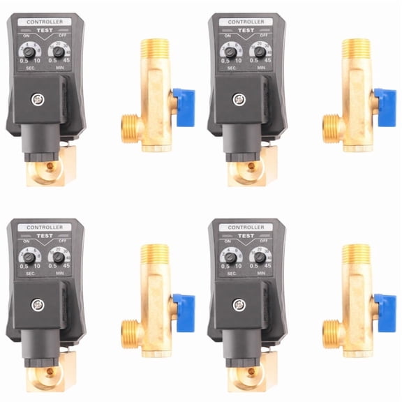 4X G1/2 DN15 230V Automatic Timed Water Tank Electronic Timed Drain Valve for Air Compressor Condensate Management