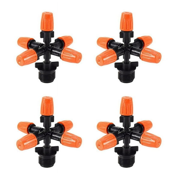 4X Garden Sprinklers Automatic Watering Grass Lawn 360 Degree Circle Rotating Water Sprinkler 5 Nozzles Garden Pipe Hose