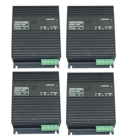 4X Generator Set Float Charger 4A Automatic Start Battery Battery Charger CH2804 12V24V,4 x Generator float charger,Black
