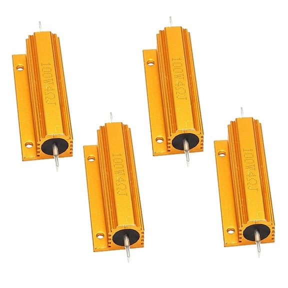 4X Gold Aluminum Clad Power Resistor Resistance 100W, 4 Ohm 4R