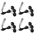 thumbnail image 1 of 4X Guitar Pickup Piezo Contact Microphone Pickup 3 Transducer Pickup System for Acoustic 6.35mm Jack (Black), 1 of 6