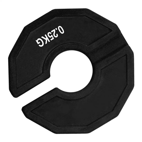 4X Gym Plates Dumbbell Fractional Weight Plate Rubber Add-on Change Black 0.25kg