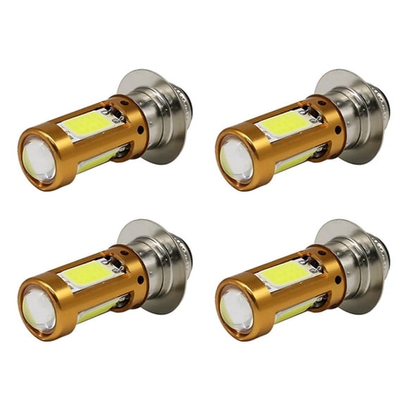 4X H6M PX15D P15D LED Headlights Hi-Lo Beam Bulb for Motorbike Scooter Moped Head Light Lamp White 1500Lm 12-30V,4 * H6M P15D LED Motorcycle Bulb,yellow