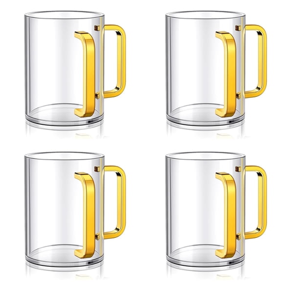 4X Hand Washing Cup with Dual Handles 5Inch Acrylic Clear Negel Vasser Washing Cup for Netilat Yadayim Jewish Ritual