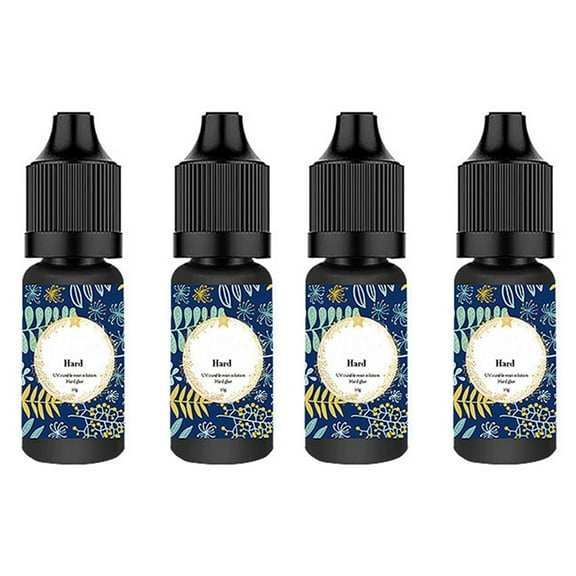 4X Hard UV Resin Glue Clear Ultraviolet Curing Quick Drying Epoxy Resin UV Glue DIY Jewelry Making Tools, 10G