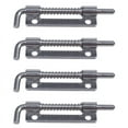 thumbnail image 1 of 4X Hardware Spring Loaded Metal Security Bolt Latch 3.5 inch Long Silver Tone, 1 of 8