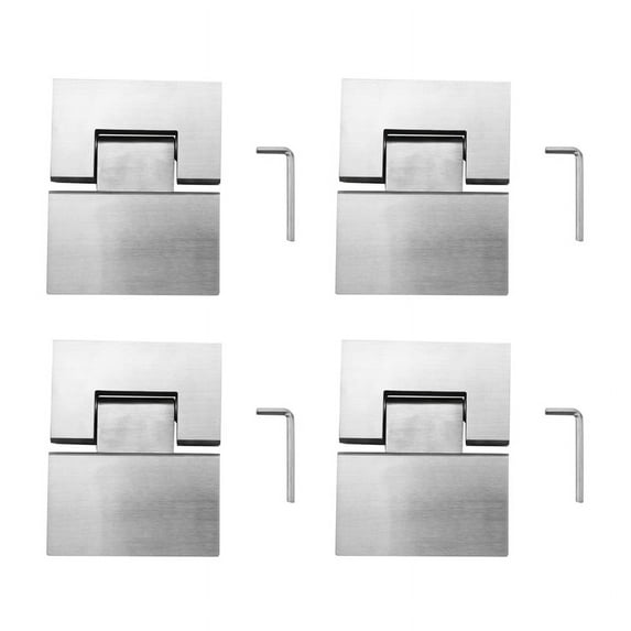 4X Heavy Duty 180 Degree Glass Door Hinge Stainless Steel