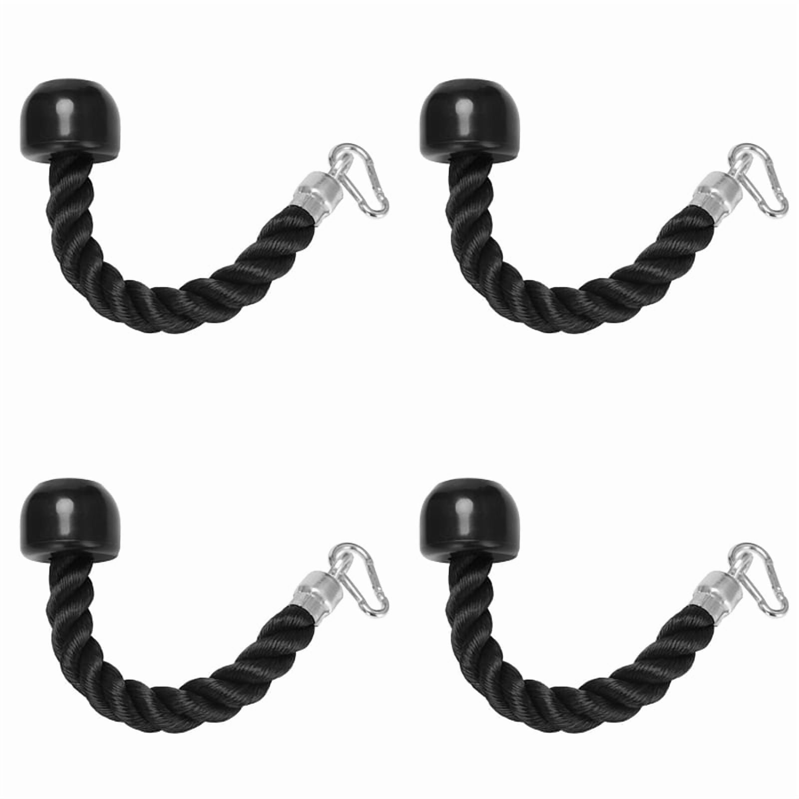 4X Heavy Duty Tricep Pull Down Single Rope with Snap Hook, Fitness ...