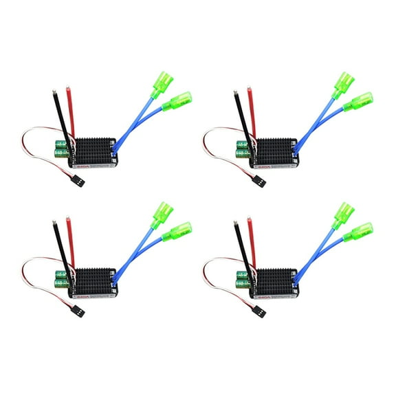 4X High Power 12V-24V Waterproof Bidirectional RC ESC Brush ESC for RC Car and Boat 640A
