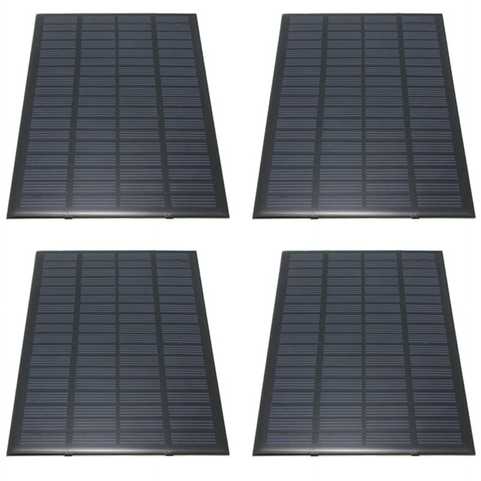 4X High Quality 18V 2.5W Polycrystalline Stored Energy Power Solar Panel Module System Solar Cells Charger,4 x Solar Panel,black