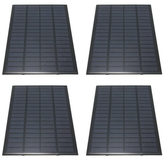 4X High Quality 18V 2.5W Polycrystalline Stored Energy Power Solar Panel Module System Solar Cells Charger,4 x Solar Panel,black