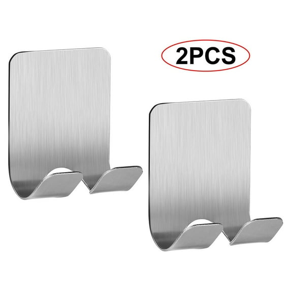 4X Holder Shaving Brush Bracket Wall Adhesive Shower Stainless Steel Hooks