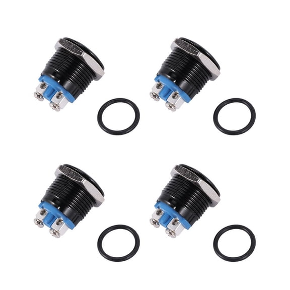 4X Horn Switch Horn Button Push Button Switch for Car 16mm 12V