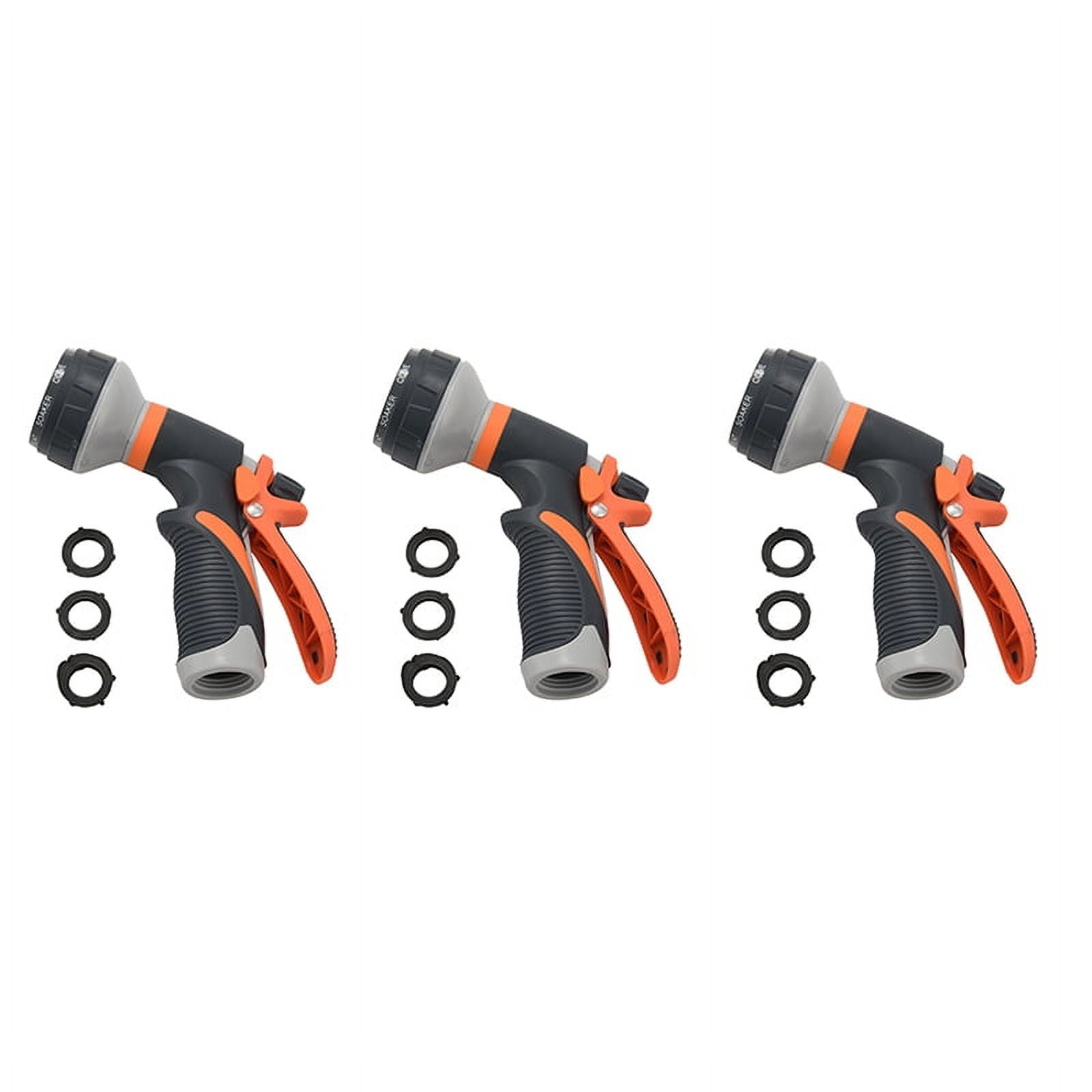 4X Hose Nozzle Garden Hose Nozzle Hose  Nozzle Leak Free High Pressure Heavy Duty 8 Pattern