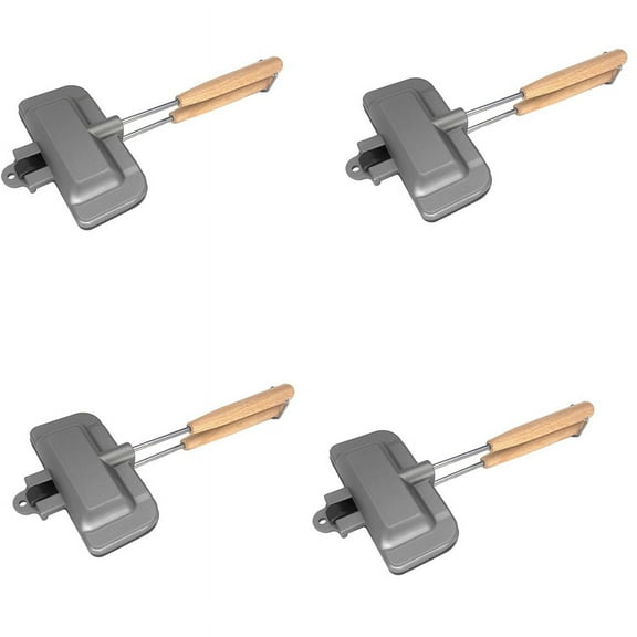 4X Hot Dog Toaster , Double-Sided Sandwich Baking Pan, Cheese Maker Sandwich Maker Flip Pan,Camping Frying Pan