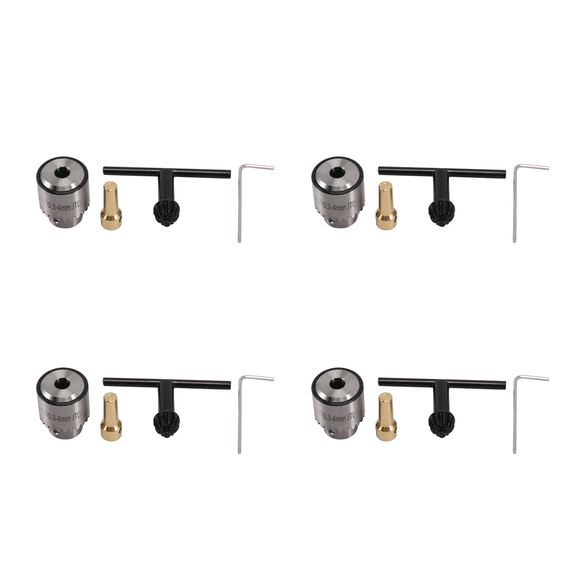 4X Hot Electric Drill Grinding Mini Drill Chuck Key Drill Chucks 0.3-4mm Capacity Range W/ 3.17mm Shaft Connecting Rod