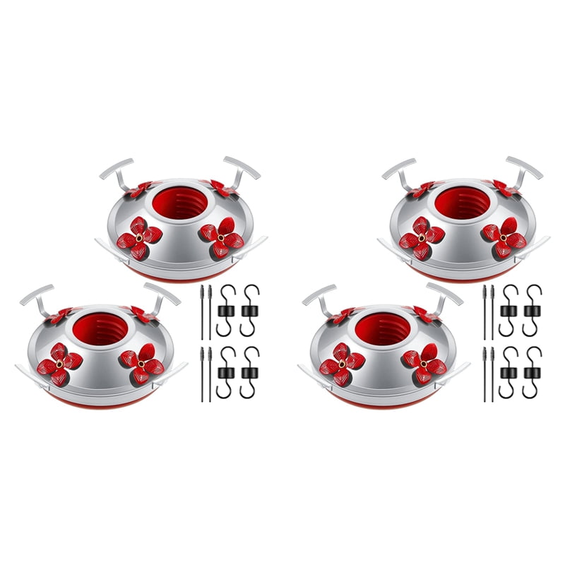 4X Hummingbird Feeder Bottom Base Replacement Parts Set Plastic Outdoors Hummingbird Feeder Bottom Moat Hook Brushes