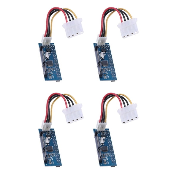 4X IDE to Adapter HDD 3.5 IDE to Hard Disk Converter PATA IDE 40Pin to 22Pin Hard Drive Connector,4 x 3.5Inch IDE to HDD adapter 4 x 4Pin power Cable,Blue