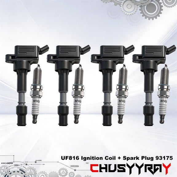 4X Ignition Coils + 4X Iridium Spark Plugs for Hyundai Elantra Sonata Kona 2.0L